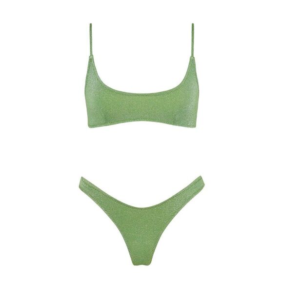 TRIANGL MACI - CHEEKY FAWN SPARKLE WITH BAG NWT 💚 - Picture 4 of 7